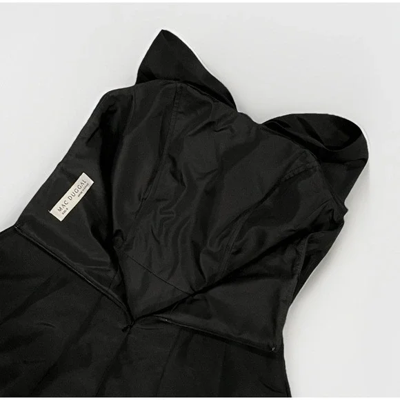 IEENA MAC DUGGAL Black Strapless Oversized Bow Fit & Flare Mini Dress Size 6 - Picture 6 of 8